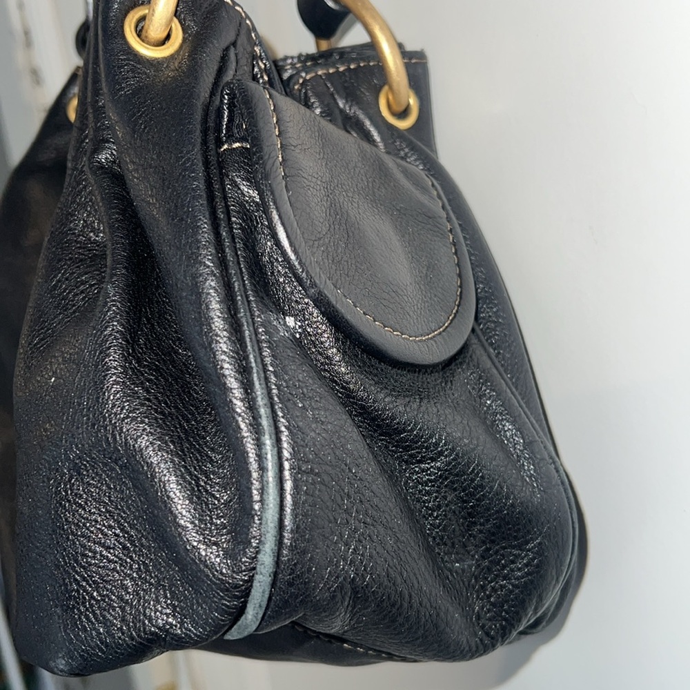 Juicy Couture Vintage Black Leather Small Satchel Handbag - Picture 4 of 17